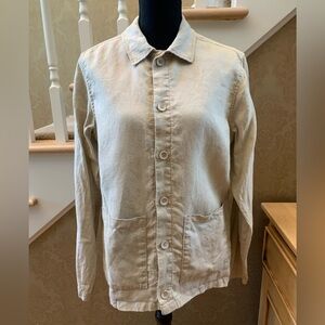 Quince Small (Medium) 100% European Linen Shirt Jacket